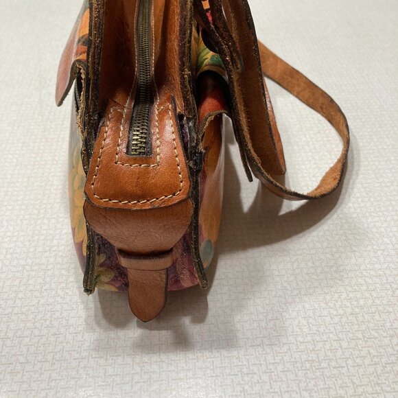 GUC Patricia Nash Leather Summer Drawing Shoulder bag & matching wallet - Picture 5 of 15